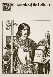 湖のローンセロット卿、「円卓のチャンピオンの物語」のイラスト 作： Howard Pyle